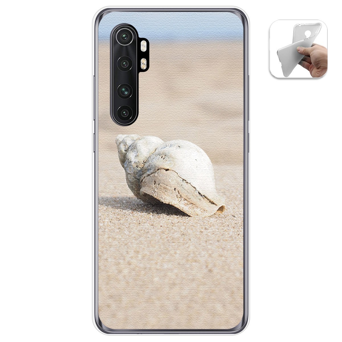 Funda Gel Tpu para Xiaomi Mi Note 10 Lite diseño Concha Dibujos