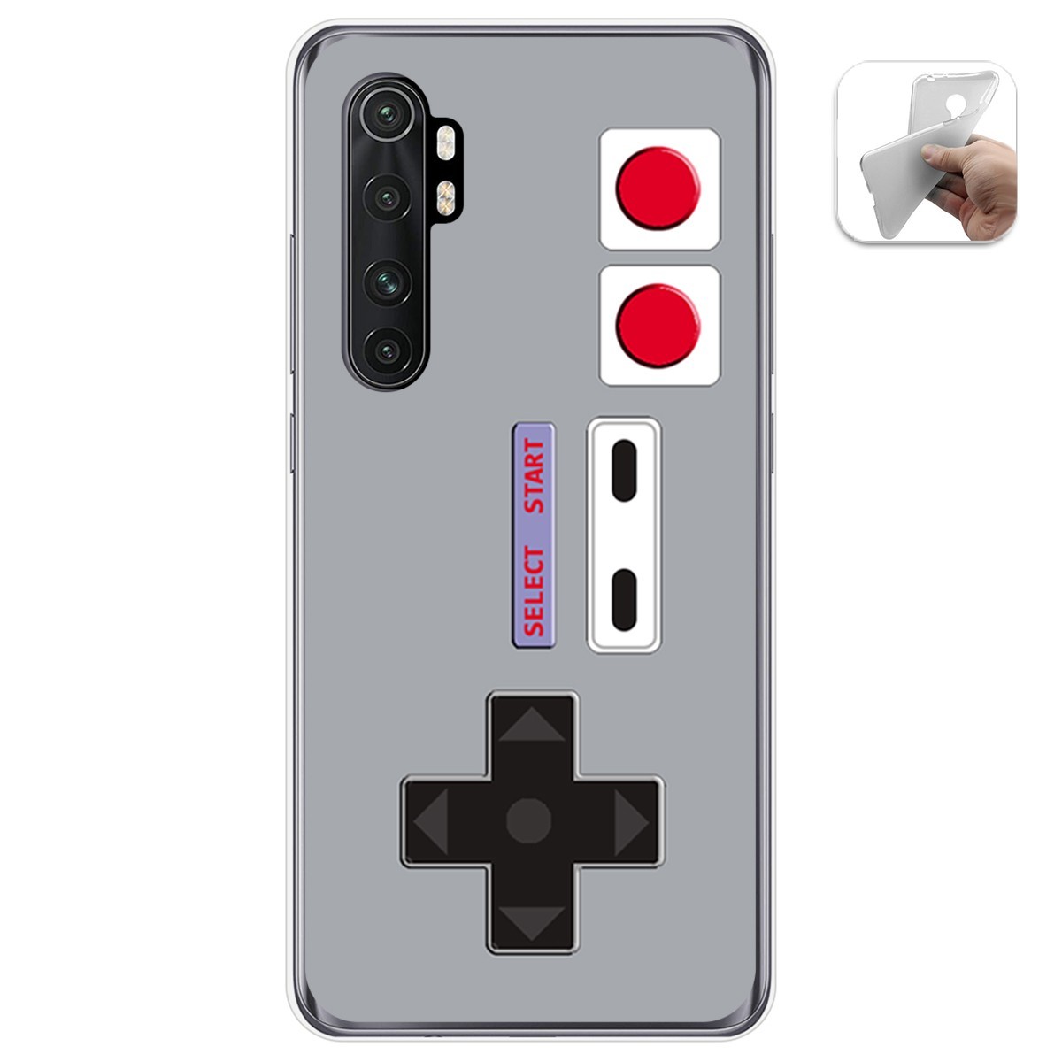 Funda Gel Tpu para Xiaomi Mi Note 10 Lite diseño Consola Dibujos