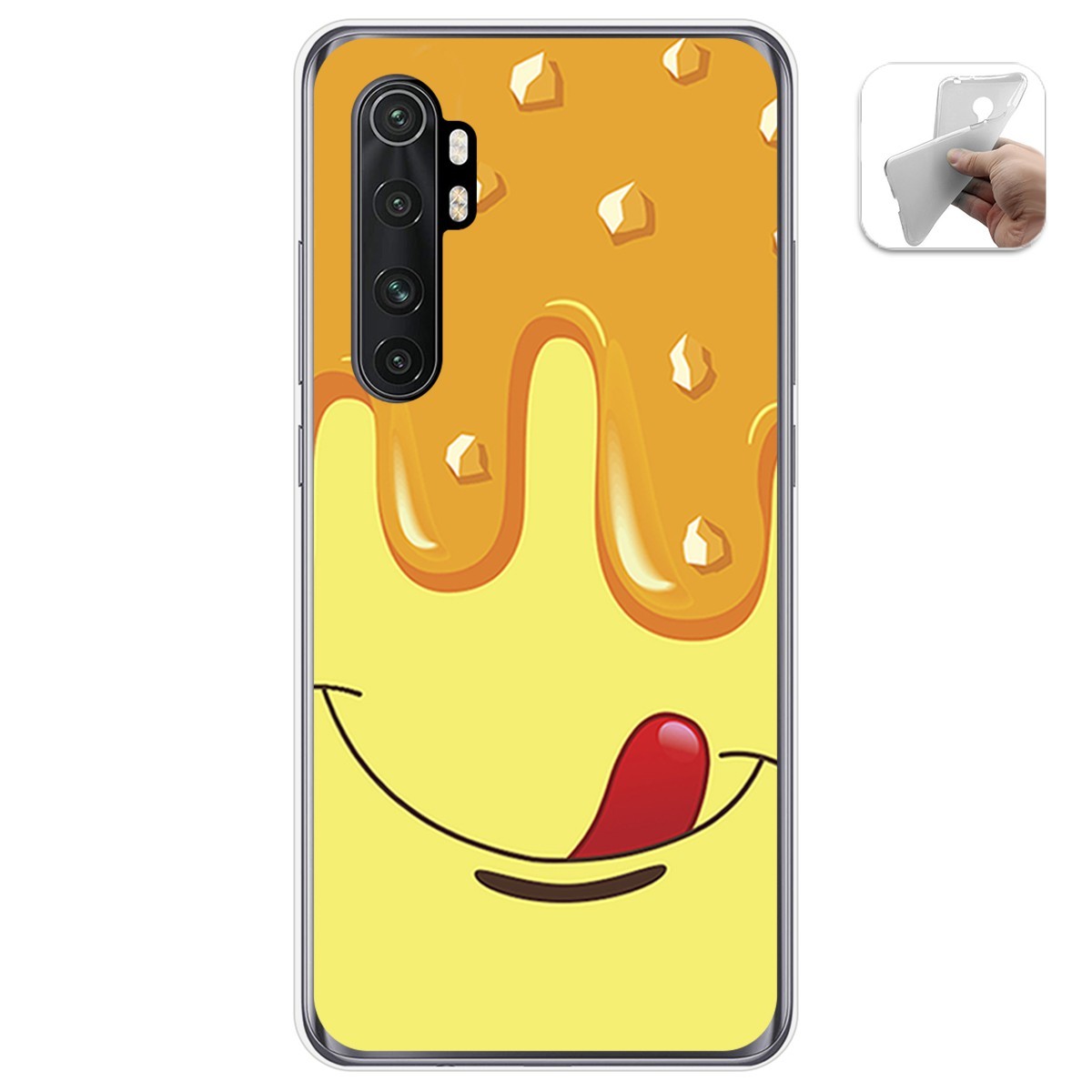 Funda Gel Tpu para Xiaomi Mi Note 10 Lite diseño Helado Vainilla Dibujos