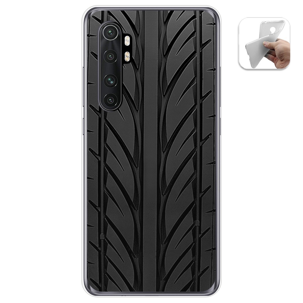 Funda Gel Tpu para Xiaomi Mi Note 10 Lite diseño Neumatico Dibujos