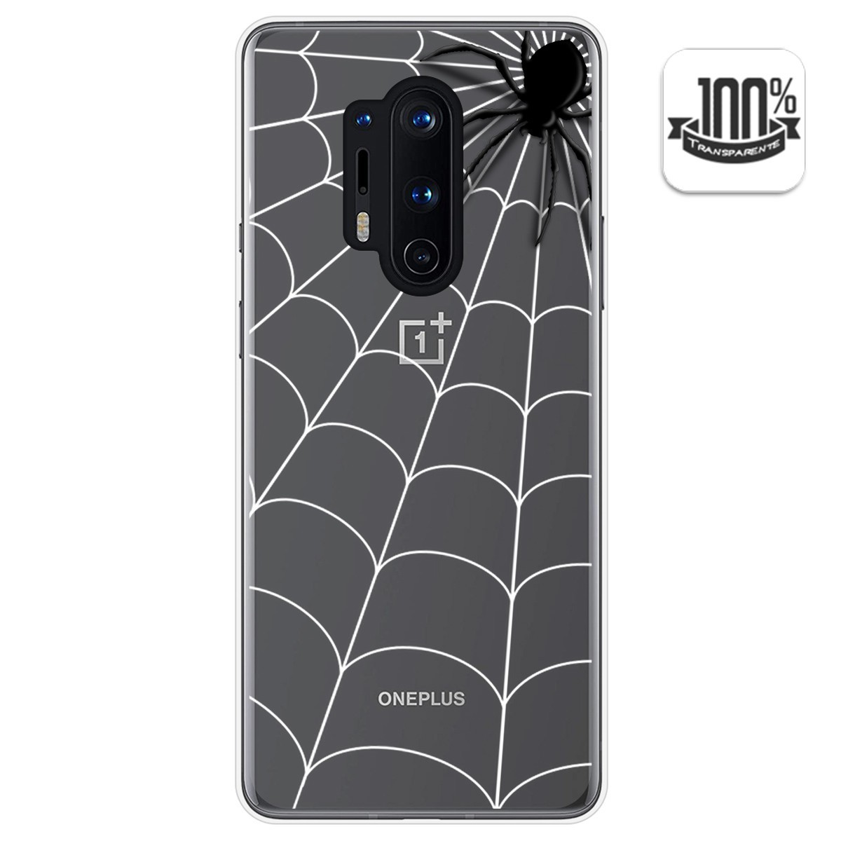 Funda Gel Transparente para Oneplus 8 Pro diseño Araña Dibujos