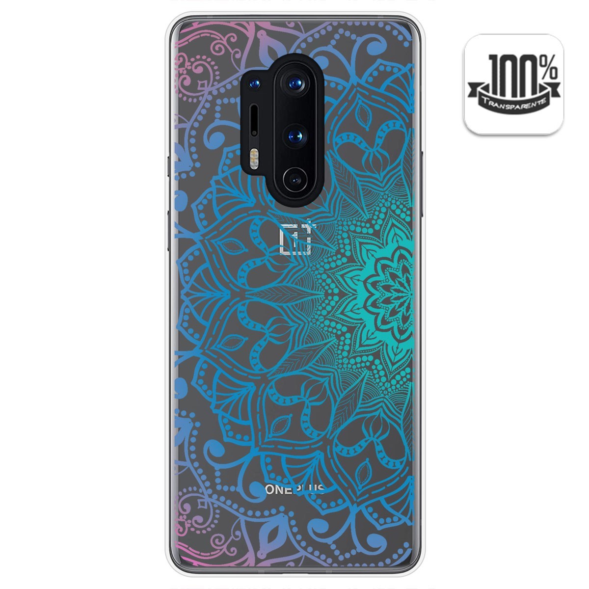 Funda Gel Transparente para Oneplus 8 Pro diseño Mandala Dibujos