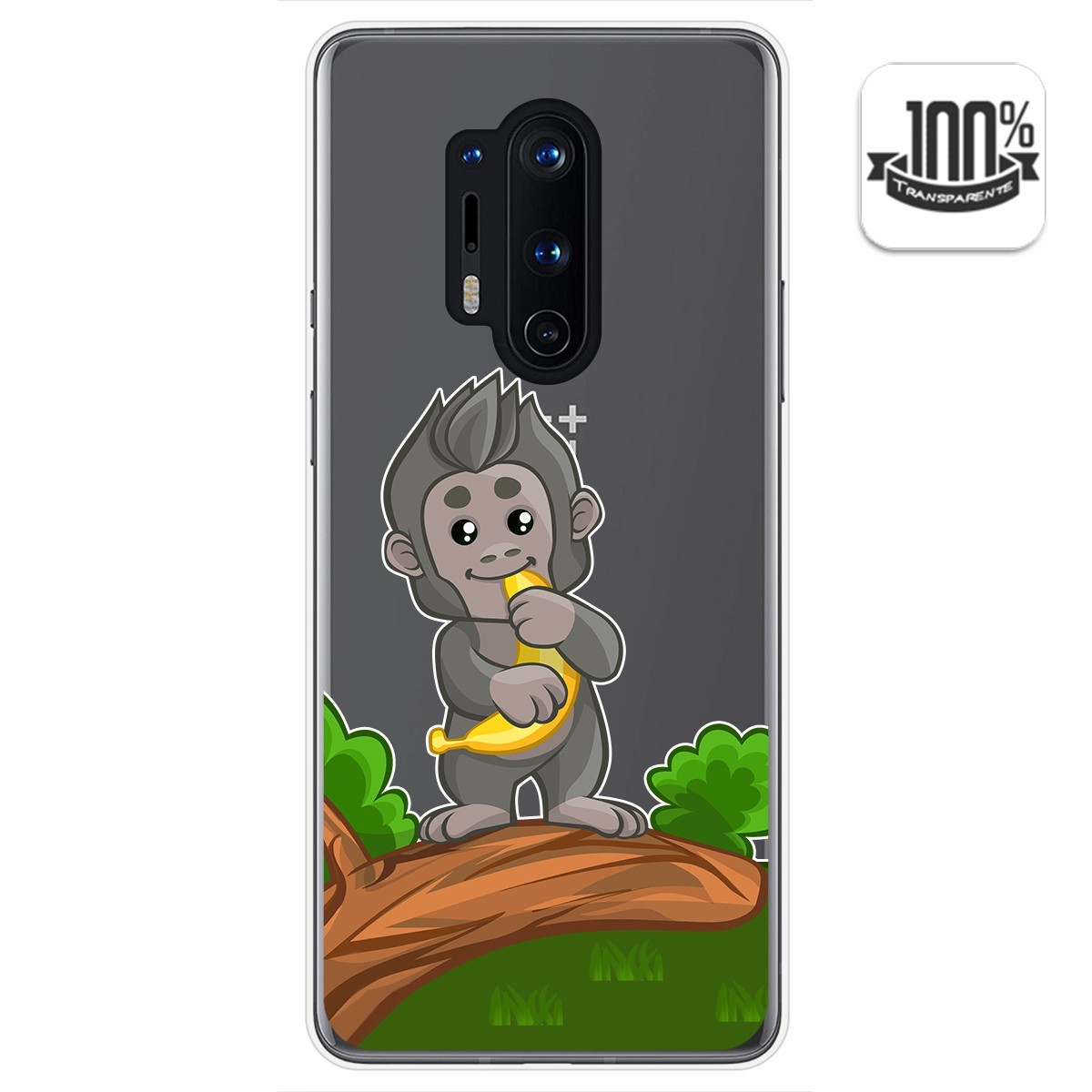 Funda Gel Transparente para Oneplus 8 Pro diseño Mono Dibujos