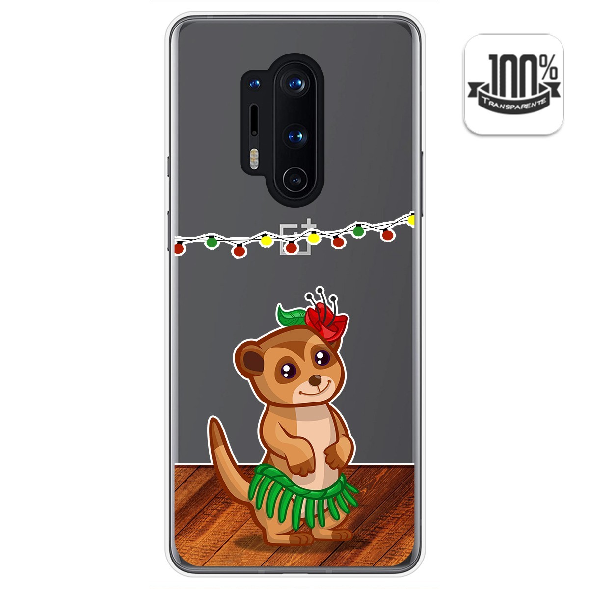 Funda Gel Transparente para Oneplus 8 Pro diseño Suricata Dibujos