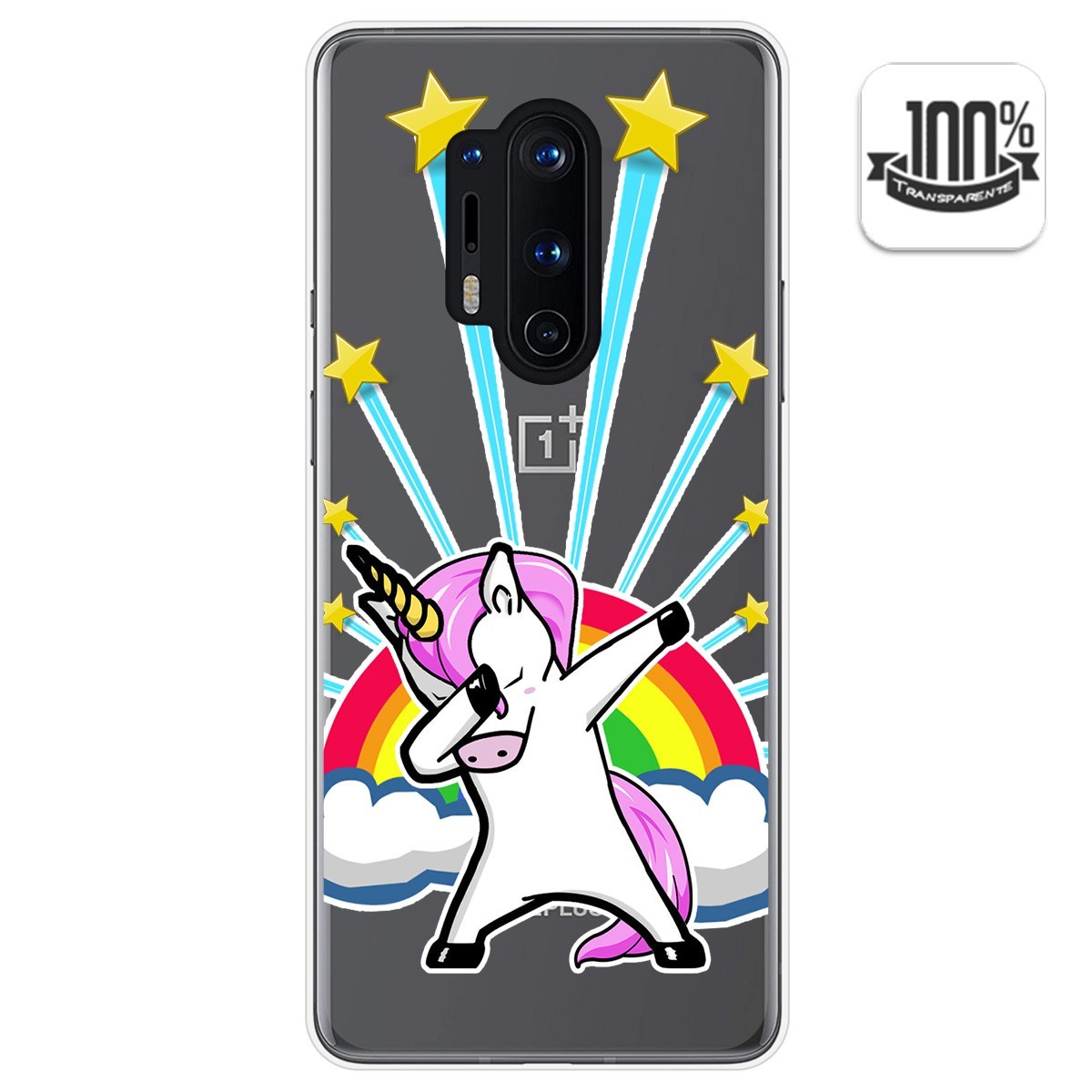 Funda Gel Transparente para Oneplus 8 Pro diseño Unicornio Dibujos
