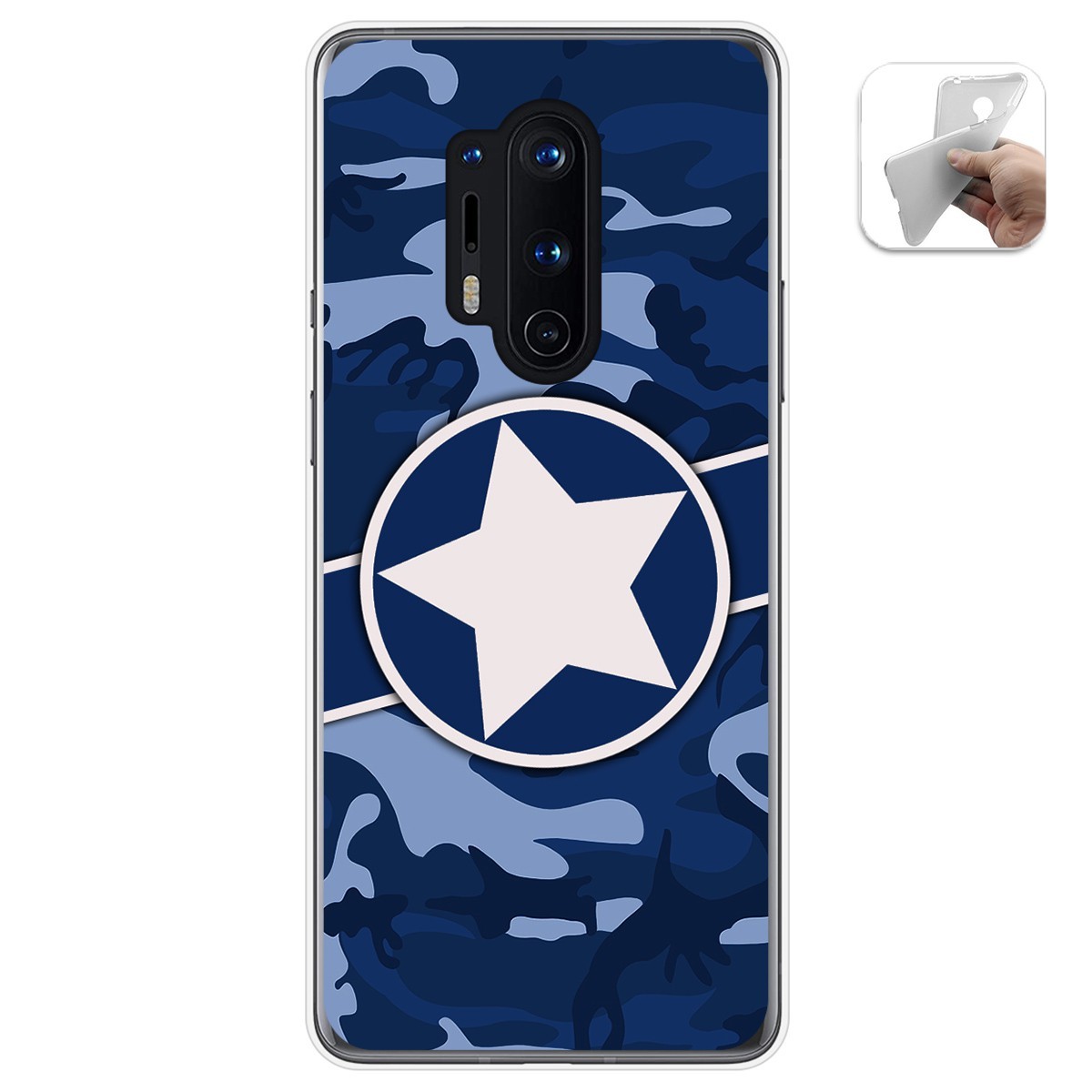 Funda Gel Tpu para Oneplus 8 Pro diseño Camuflaje 03 Dibujos