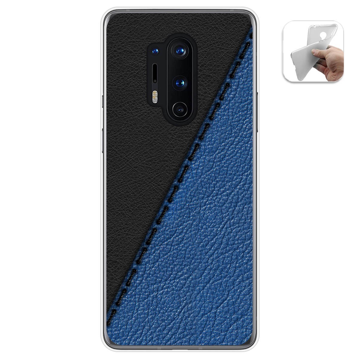 Funda Gel Tpu para Oneplus 8 Pro diseño Cuero 02 Dibujos