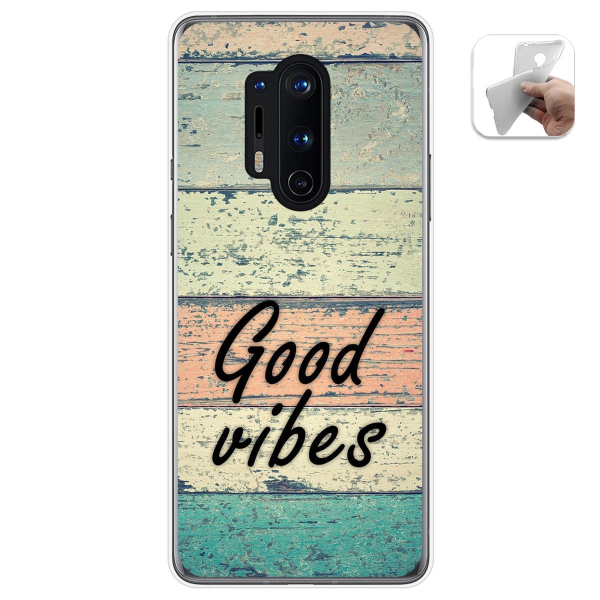 Funda Gel Tpu para Oneplus 8 Pro diseño Madera 01 Dibujos