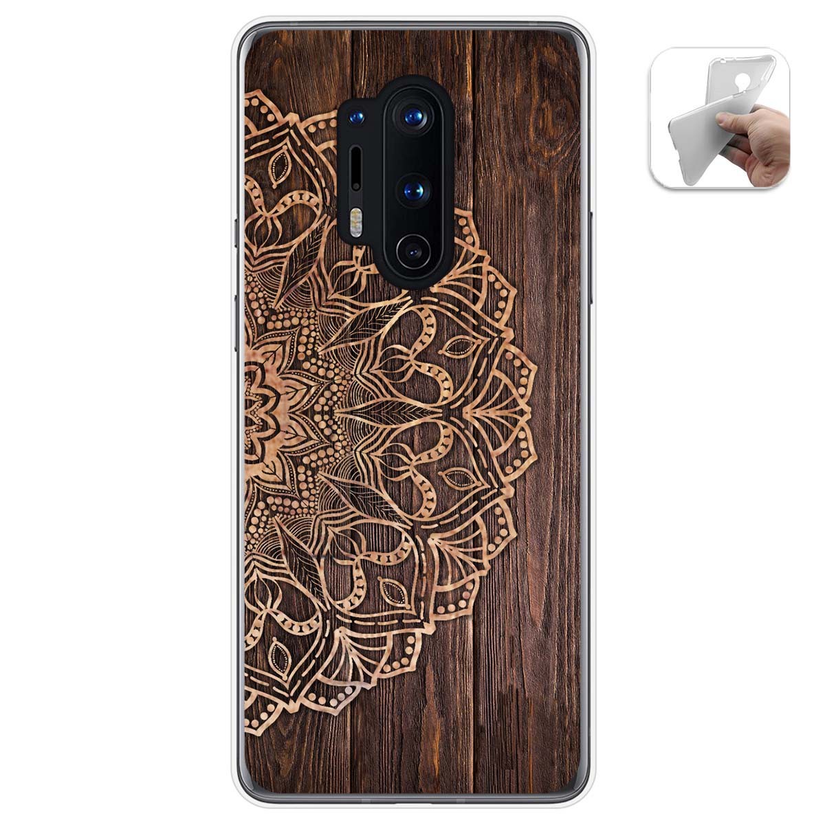 Funda Gel Tpu para Oneplus 8 Pro diseño Madera 06 Dibujos