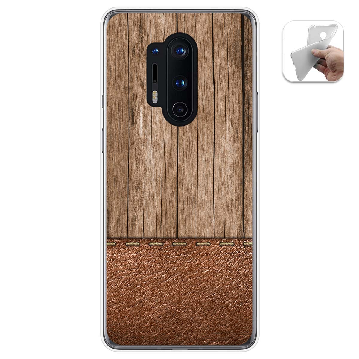 Funda Gel Tpu para Oneplus 8 Pro diseño Madera 09 Dibujos