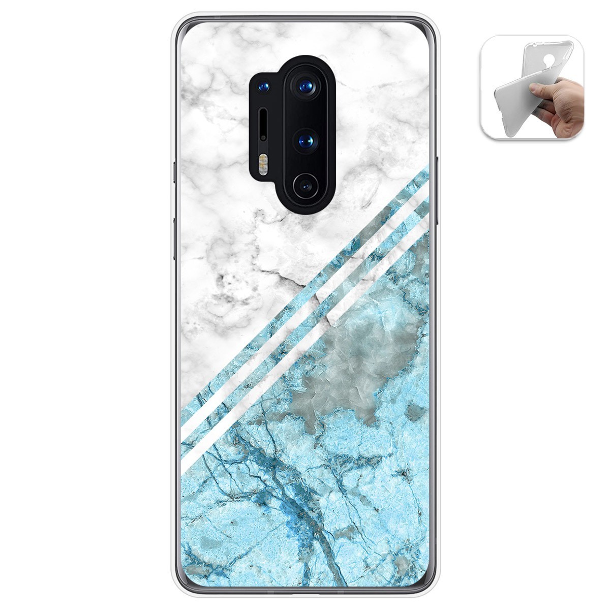 Funda Gel Tpu para Oneplus 8 Pro diseño Mármol 02 Dibujos