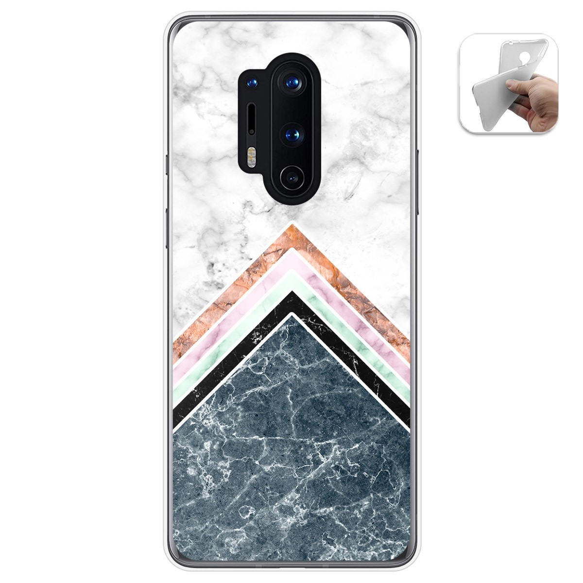 Funda Gel Tpu para Oneplus 8 Pro diseño Mármol 05 Dibujos