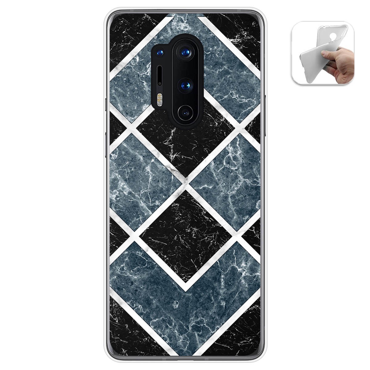 Funda Gel Tpu para Oneplus 8 Pro diseño Mármol 06 Dibujos