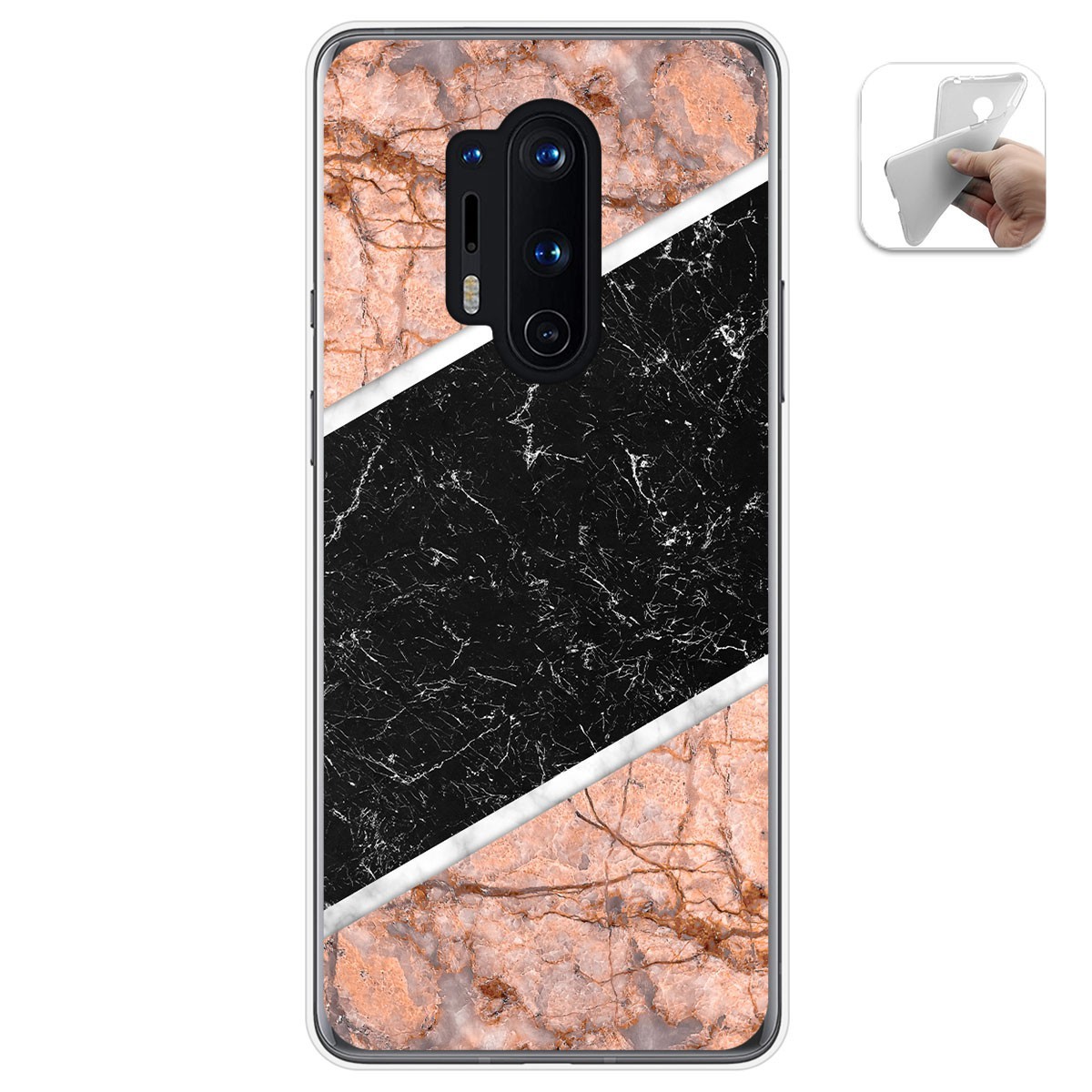 Funda Gel Tpu para Oneplus 8 Pro diseño Mármol 07 Dibujos