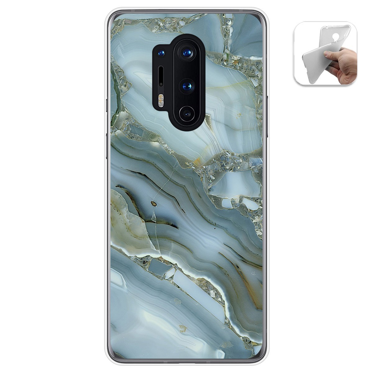 Funda Gel Tpu para Oneplus 8 Pro diseño Mármol 09 Dibujos