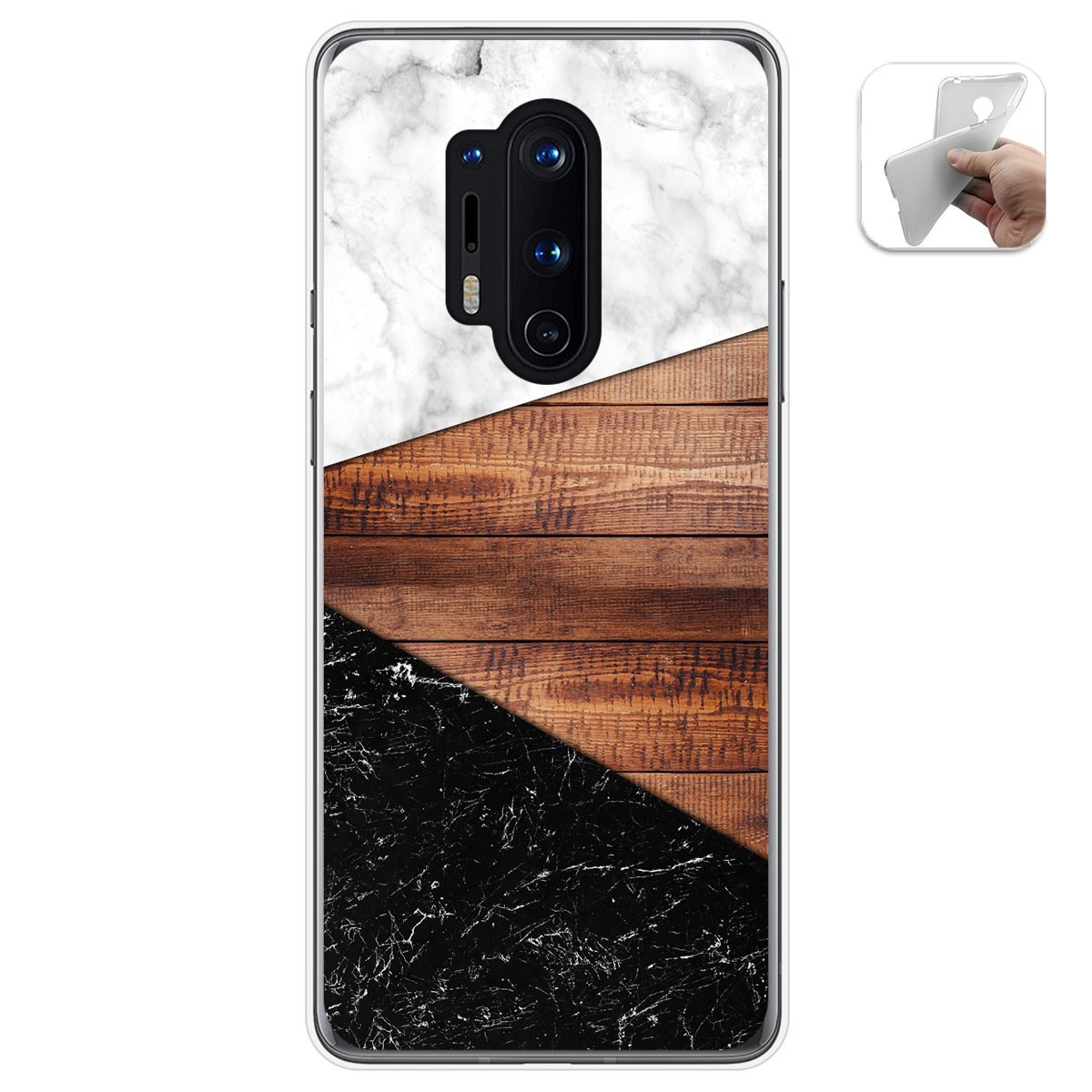 Funda Gel Tpu para Oneplus 8 Pro diseño Mármol 11 Dibujos