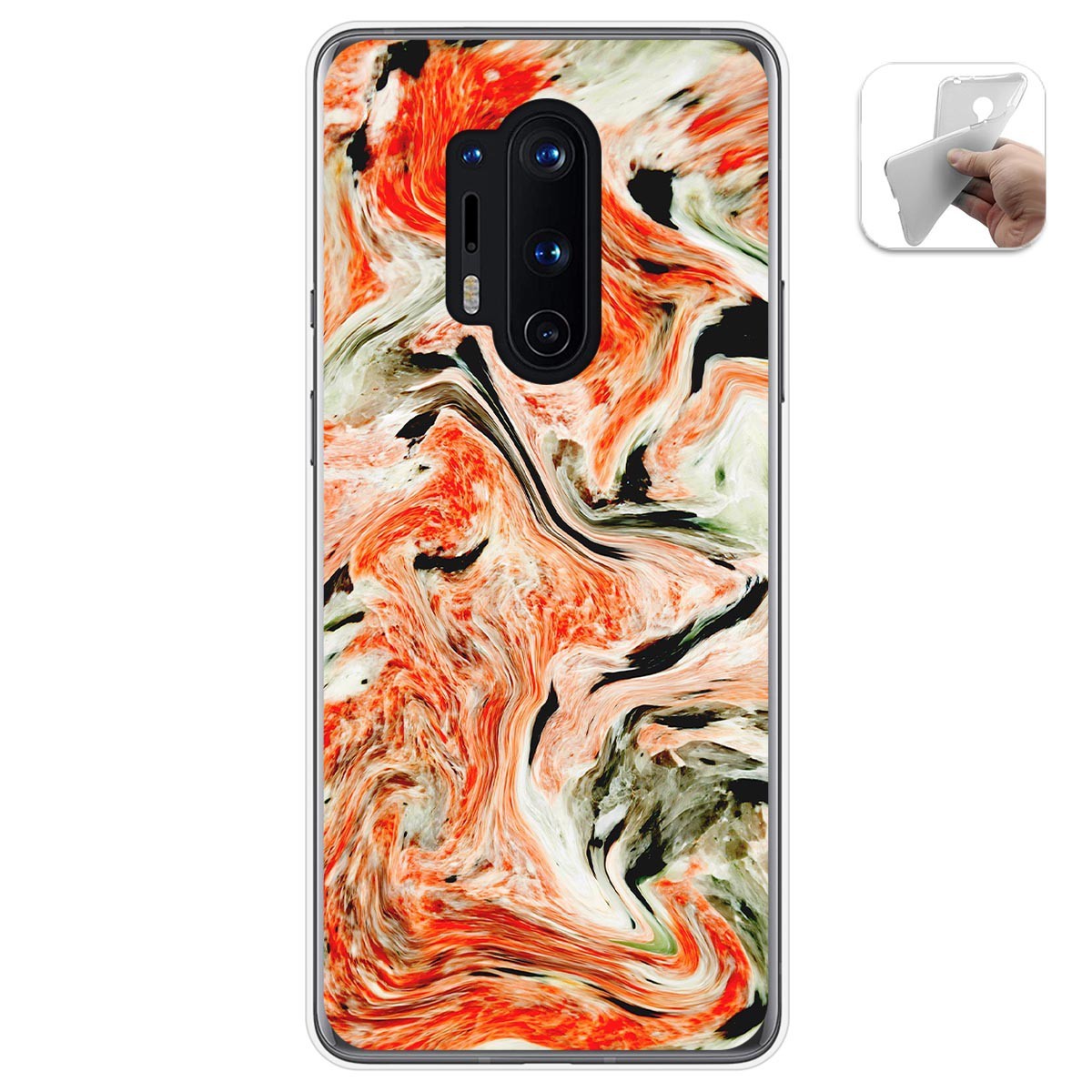 Funda Gel Tpu para Oneplus 8 Pro diseño Mármol 12 Dibujos