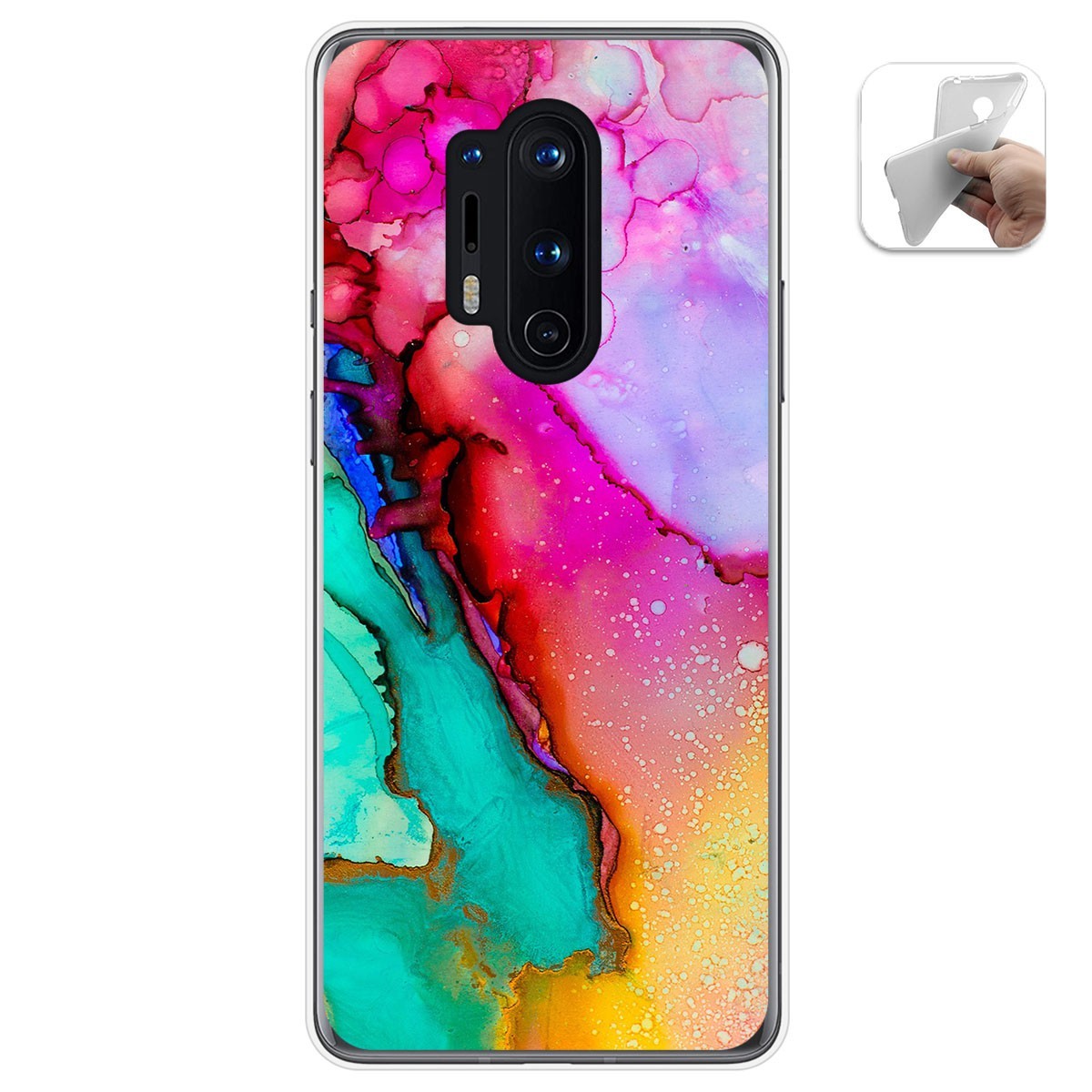 Funda Gel Tpu para Oneplus 8 Pro diseño Mármol 15 Dibujos