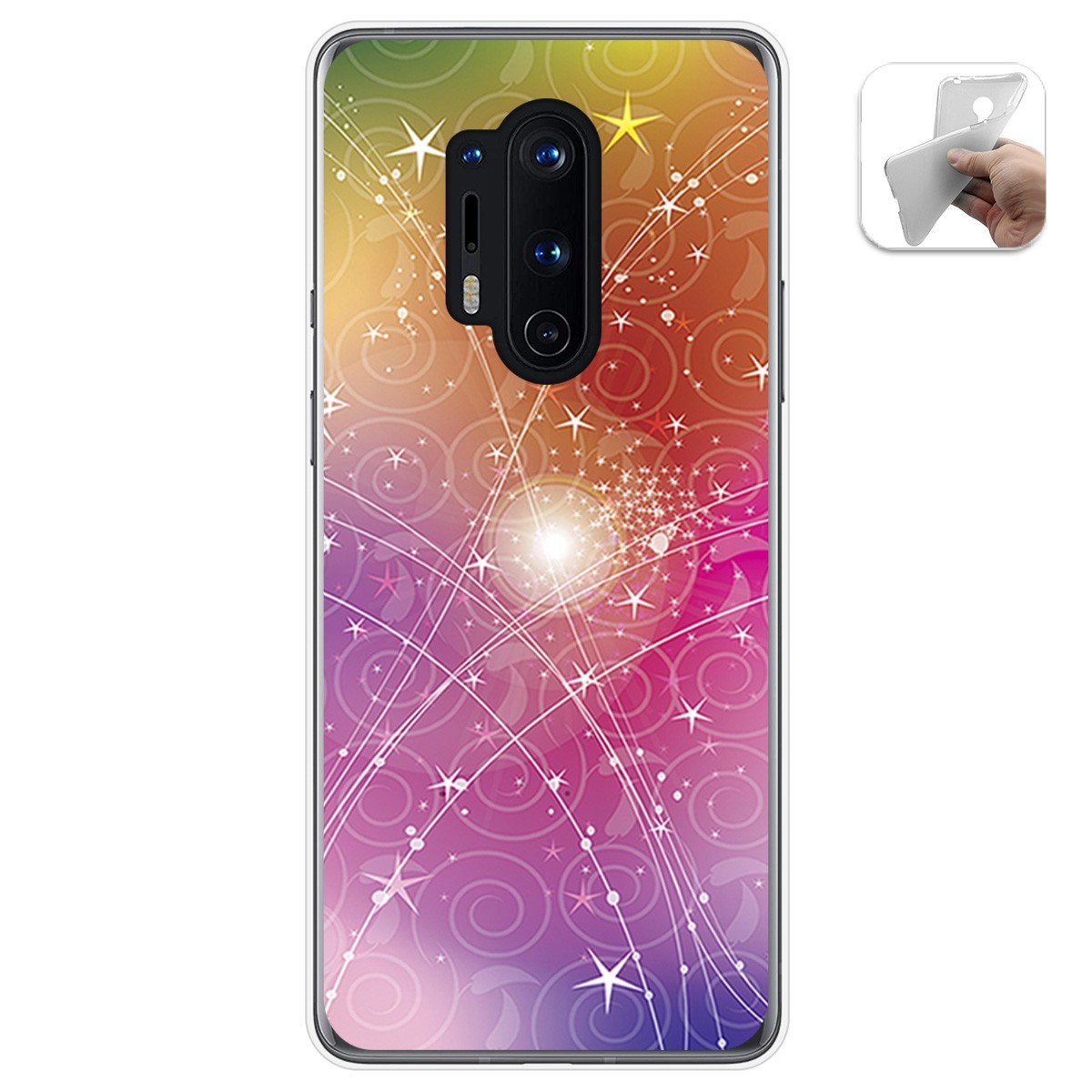 Funda Gel Tpu para Oneplus 8 Pro diseño Abstracto Dibujos