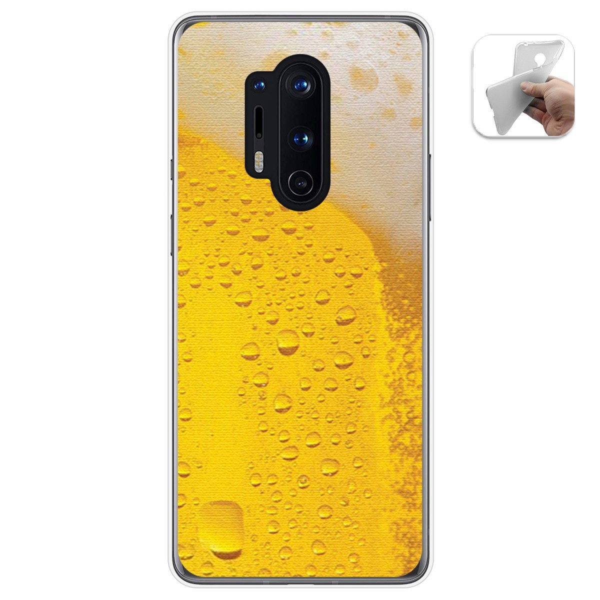 Funda Gel Tpu para Oneplus 8 Pro diseño Cerveza Dibujos