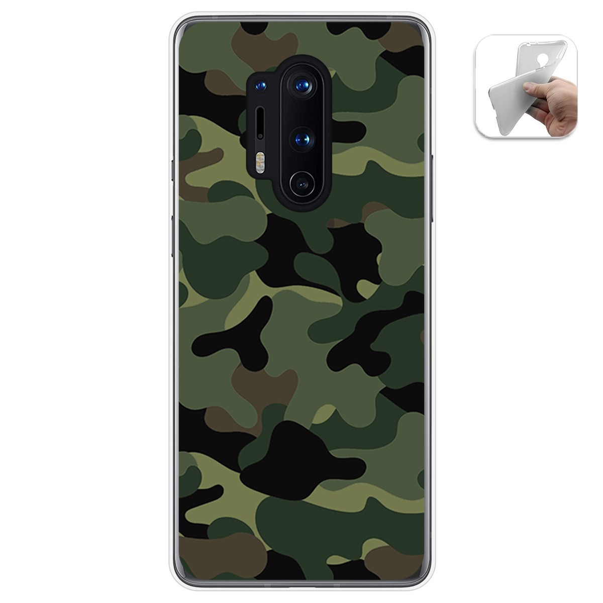 Funda Gel Tpu para Oneplus 8 Pro diseño Camuflaje Dibujos