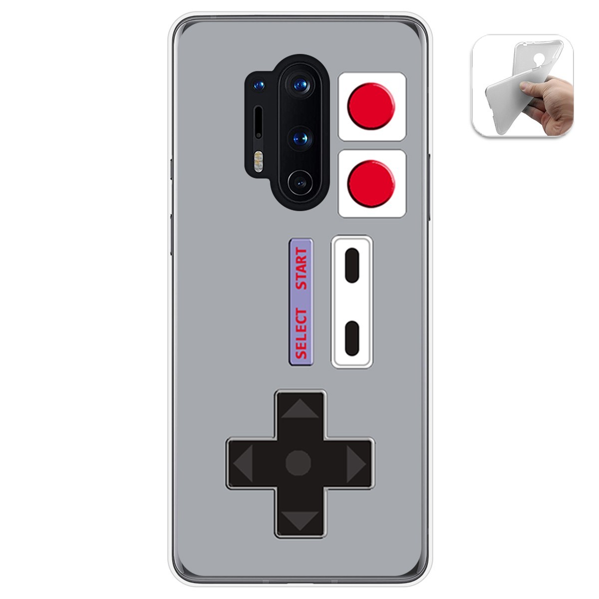 Funda Gel Tpu para Oneplus 8 Pro diseño Consola Dibujos