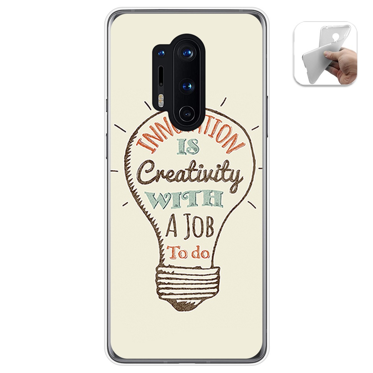 Funda Gel Tpu para Oneplus 8 Pro diseño Creativity Dibujos