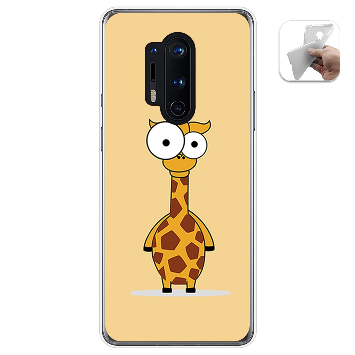 Funda Gel Tpu para Oneplus 8 Pro diseño Jirafa Dibujos