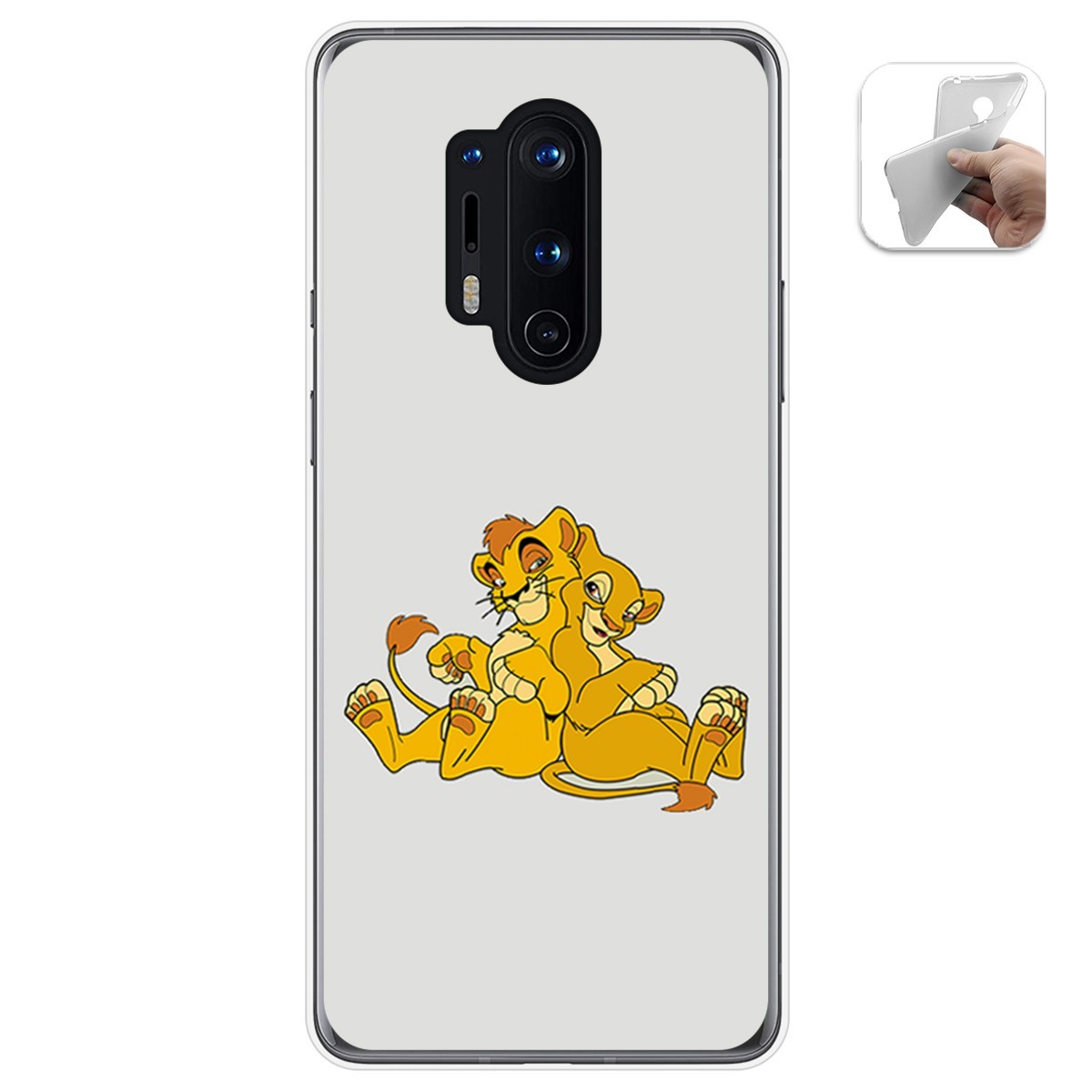 Funda Gel Tpu para Oneplus 8 Pro diseño Leones Dibujos