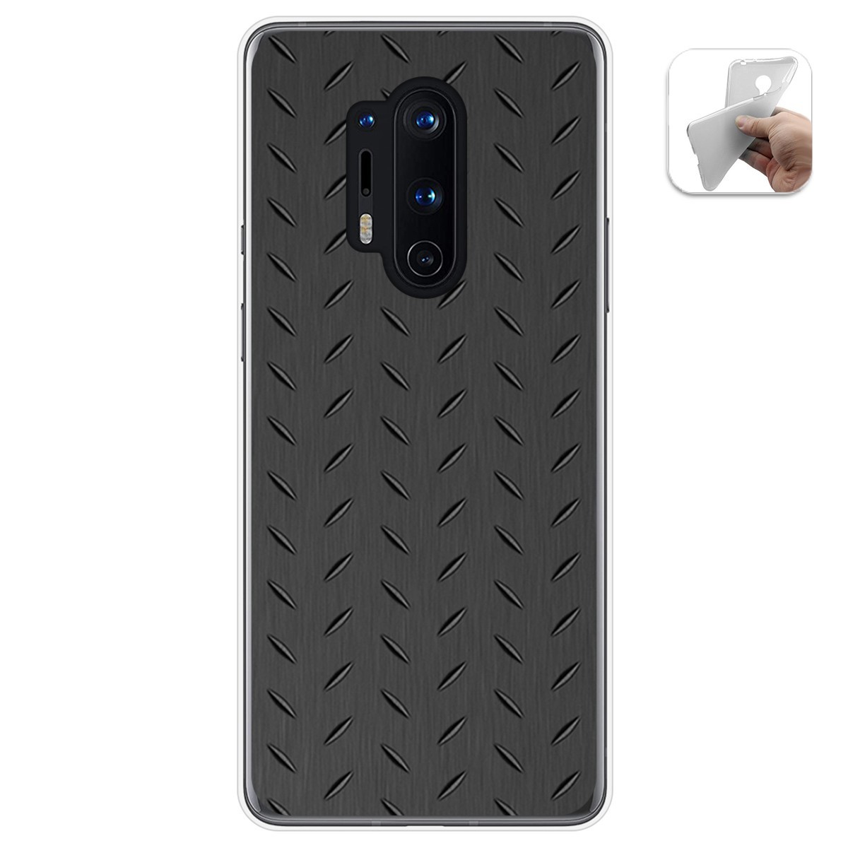 Funda Gel Tpu para Oneplus 8 Pro diseño Metal Dibujos