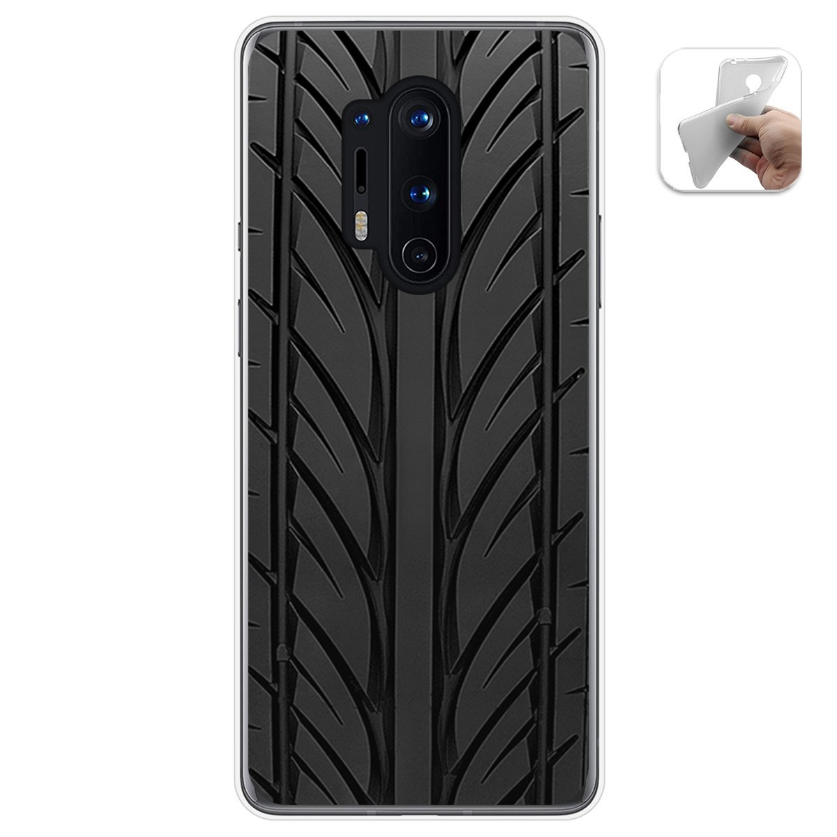 Funda Gel Tpu para Oneplus 8 Pro diseño Neumatico Dibujos