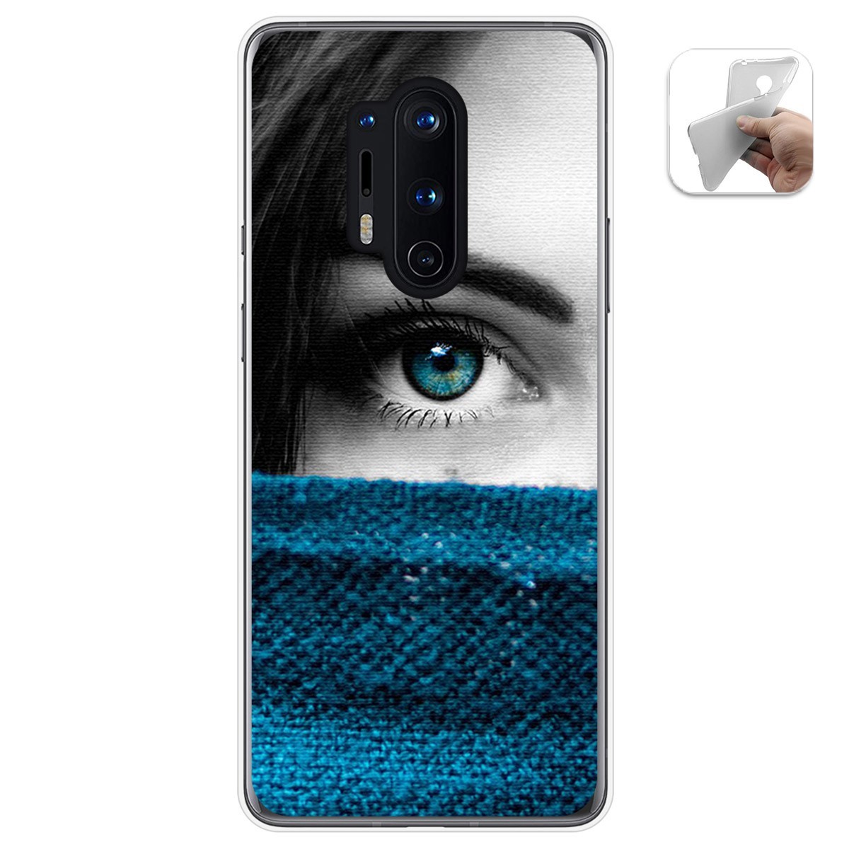 Funda Gel Tpu para Oneplus 8 Pro diseño Ojo Dibujos