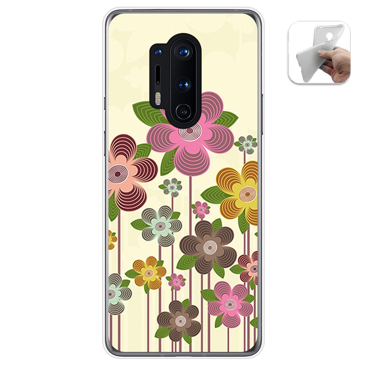 Funda Gel Tpu para Oneplus 8 Pro diseño Primavera En Flor Dibujos