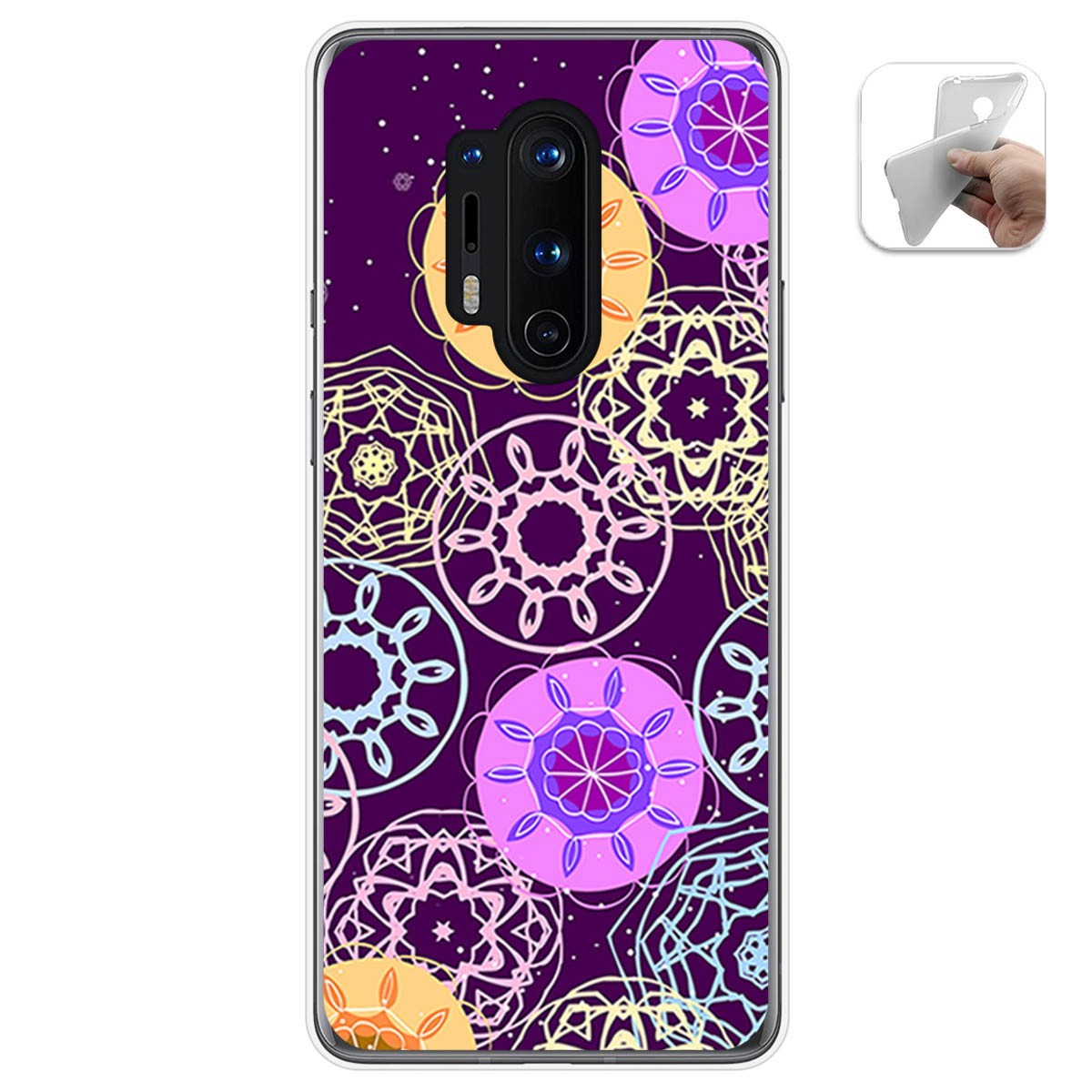 Funda Gel Tpu para Oneplus 8 Pro diseño Radial Dibujos