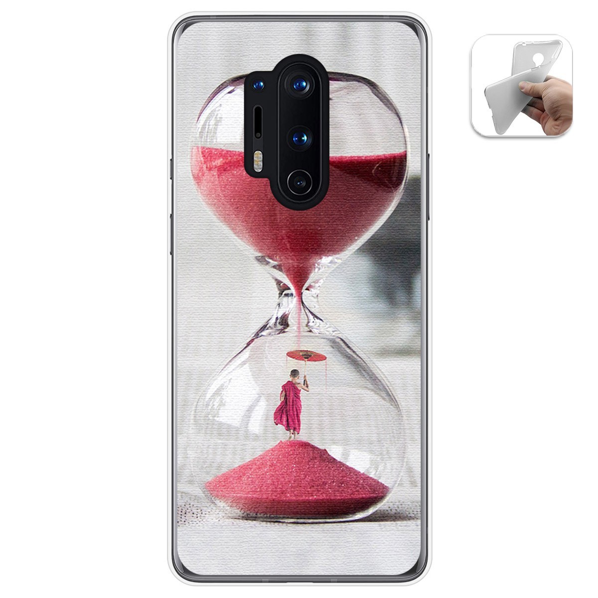 Funda Gel Tpu para Oneplus 8 Pro diseño Reloj Dibujos