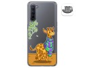 Funda Gel Transparente para Oppo Find X2 Lite diseño Jirafa Dibujos