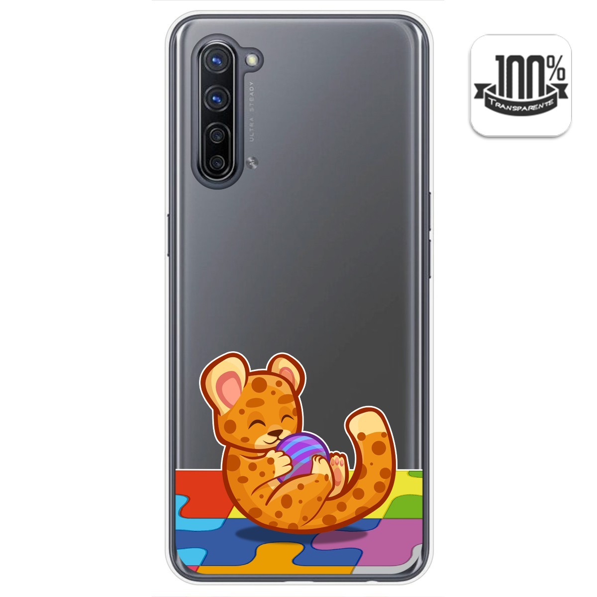Funda Gel Transparente para Oppo Find X2 Lite diseño Leopardo Dibujos
