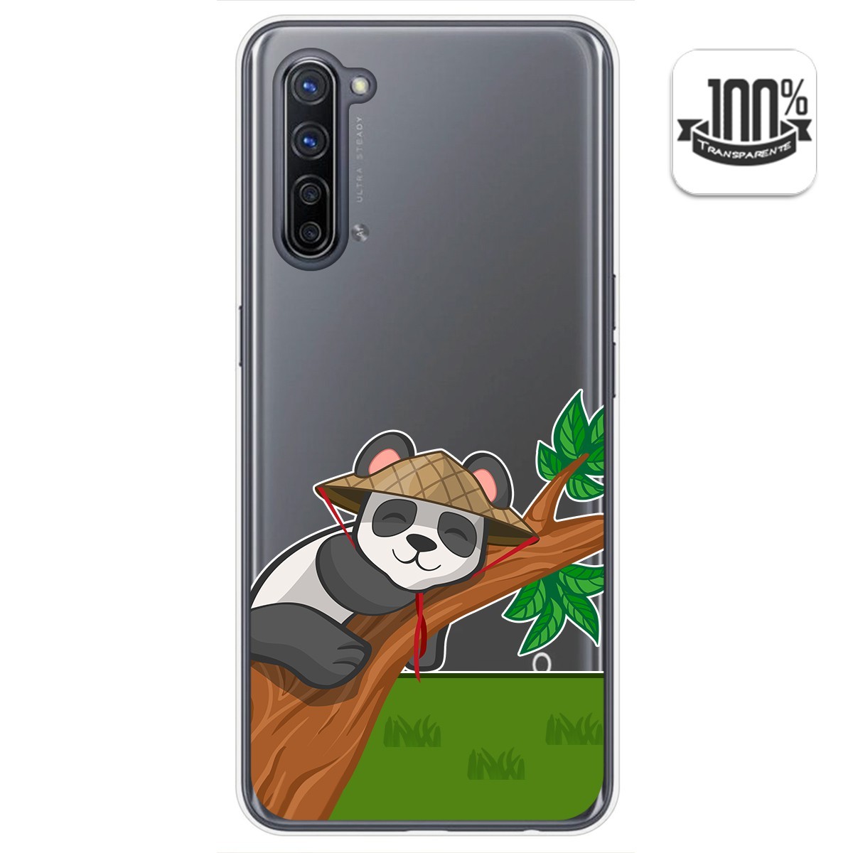 Funda Gel Transparente para Oppo Find X2 Lite diseño Panda Dibujos