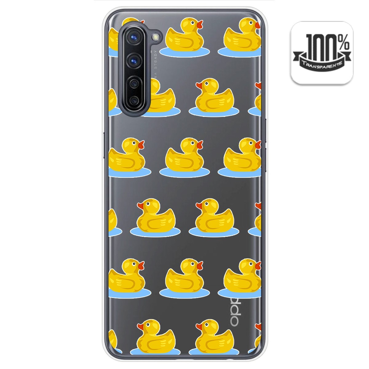 Funda Gel Transparente para Oppo Find X2 Lite diseño Pato Dibujos