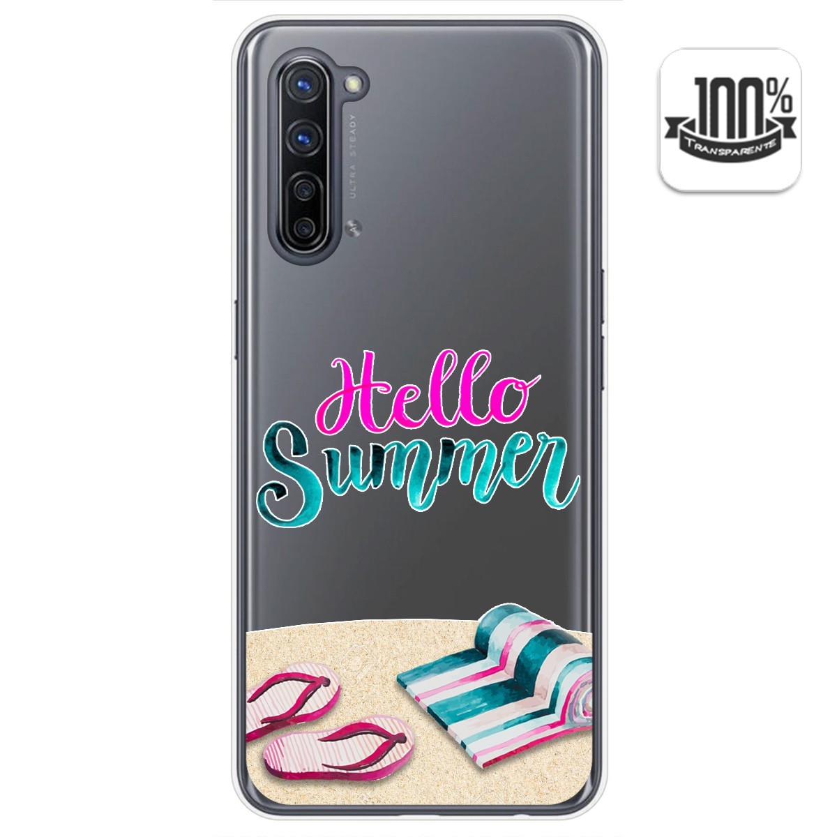 Funda Gel Transparente para Oppo Find X2 Lite diseño Summer Dibujos