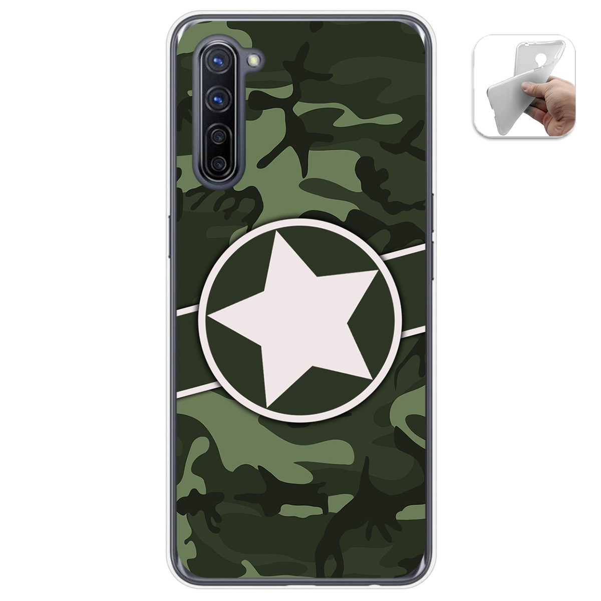 Funda Gel Tpu para Oppo Find X2 Lite diseño Camuflaje 01 Dibujos