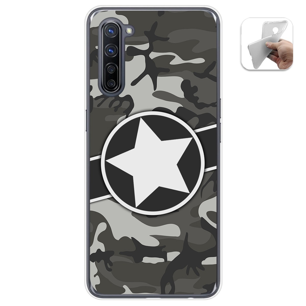 Funda Gel Tpu para Oppo Find X2 Lite diseño Camuflaje 02 Dibujos