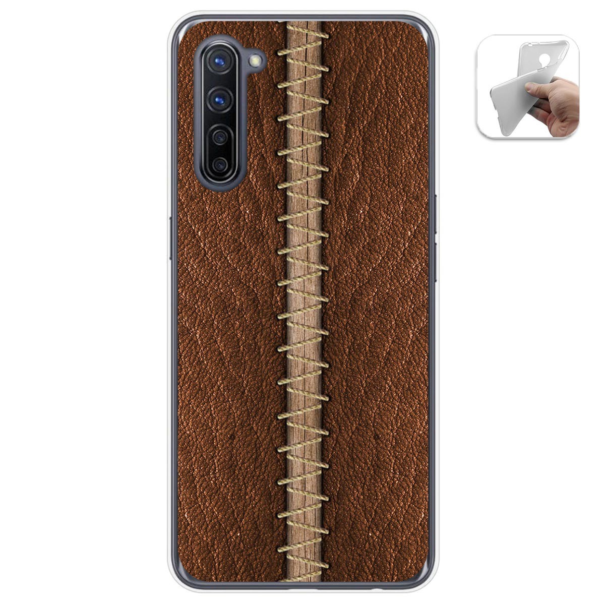 Funda Gel Tpu para Oppo Find X2 Lite diseño Cuero 01 Dibujos
