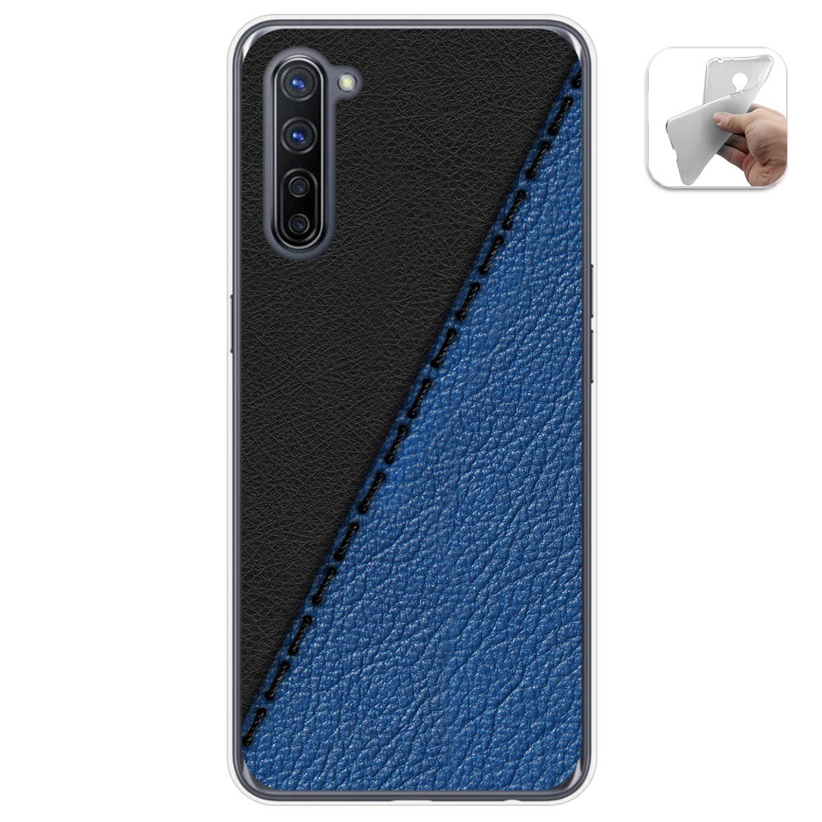 Funda Gel Tpu para Oppo Find X2 Lite diseño Cuero 02 Dibujos