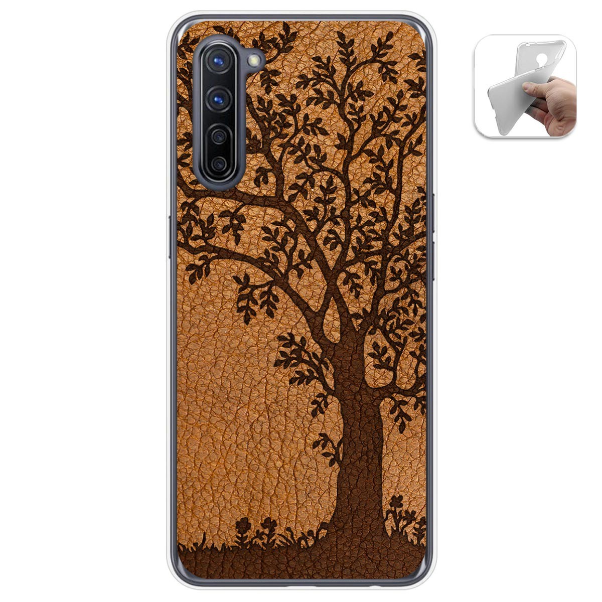 Funda Gel Tpu para Oppo Find X2 Lite diseño Cuero 03 Dibujos