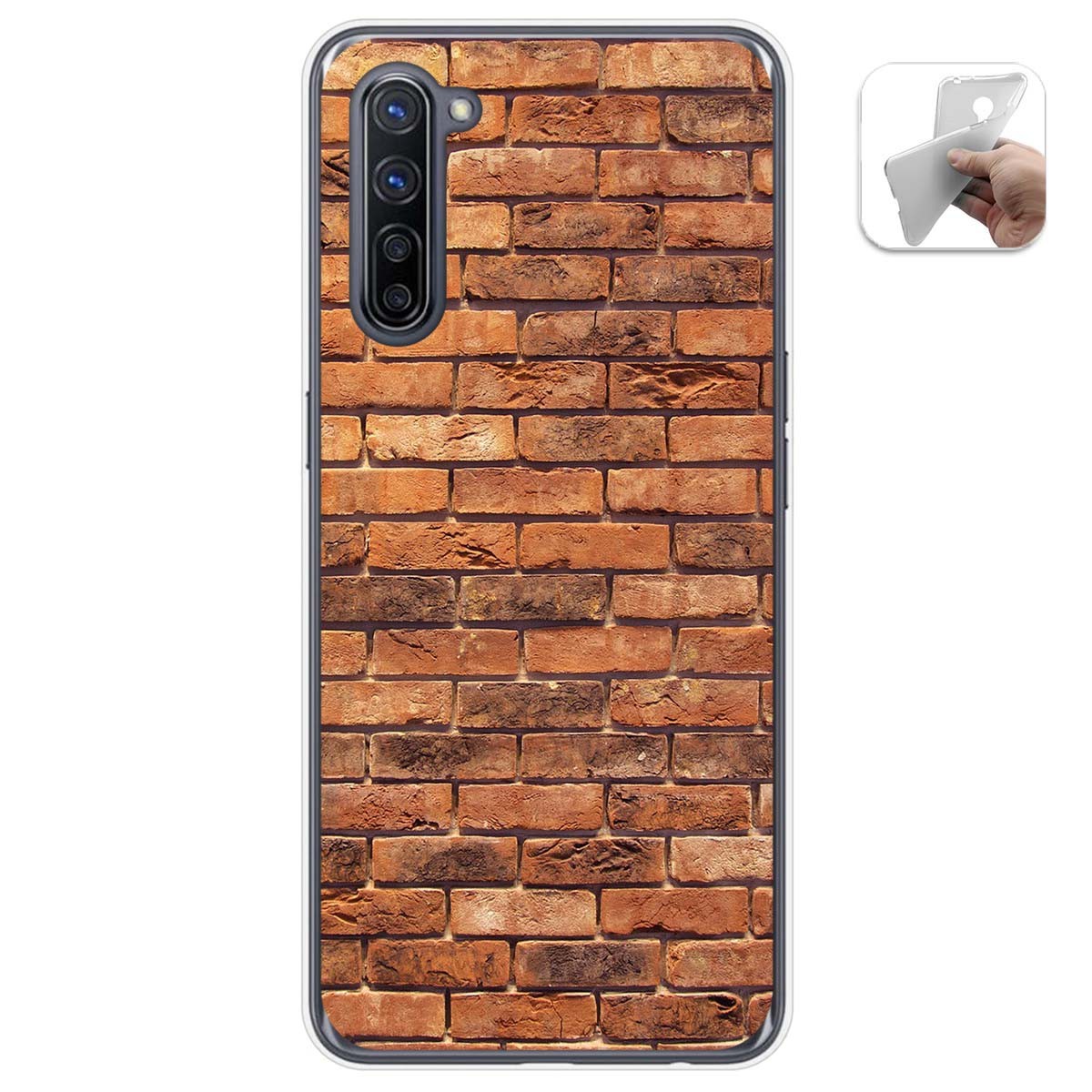 Funda Gel Tpu para Oppo Find X2 Lite diseño Ladrillo 04 Dibujos
