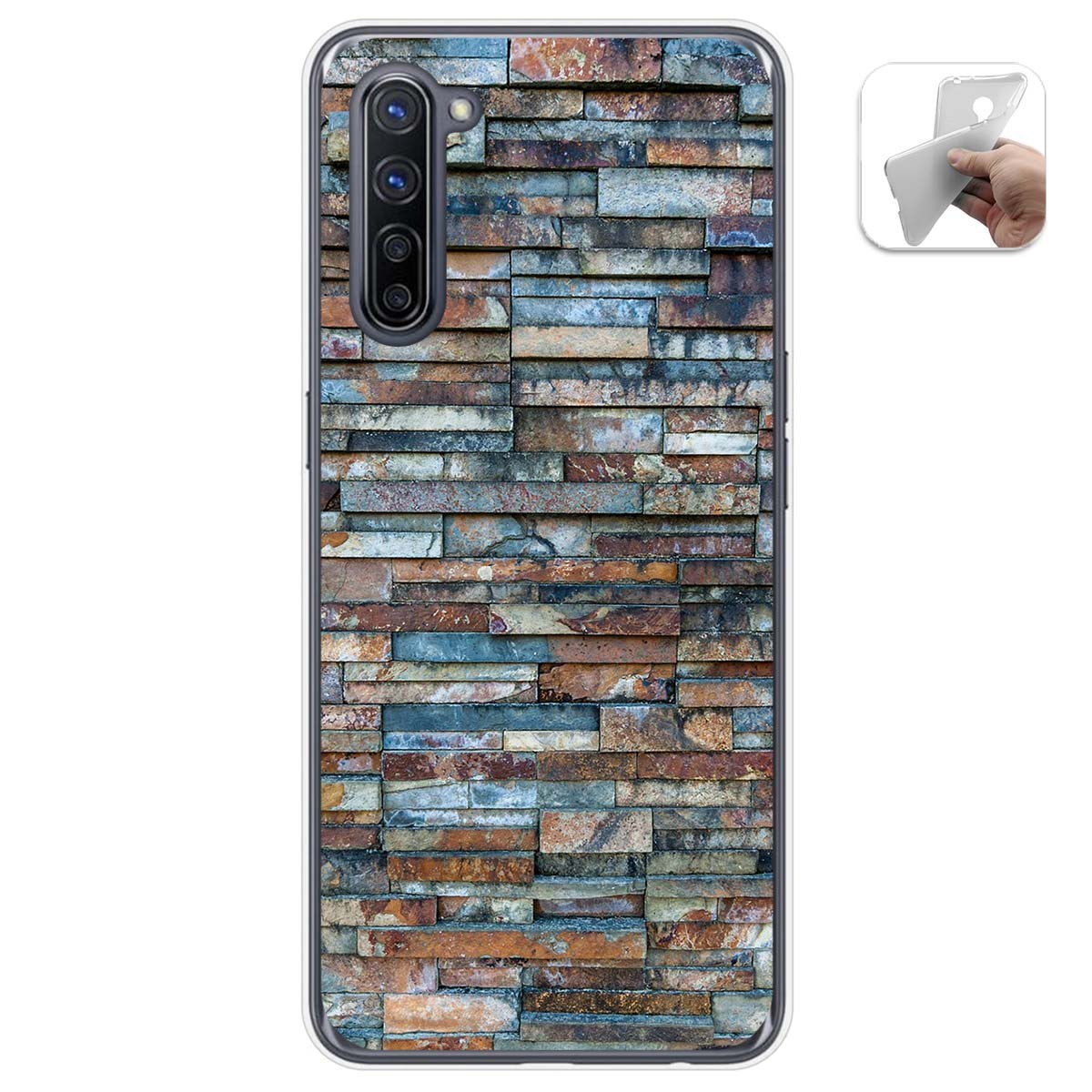 Funda Gel Tpu para Oppo Find X2 Lite diseño Ladrillo 05 Dibujos