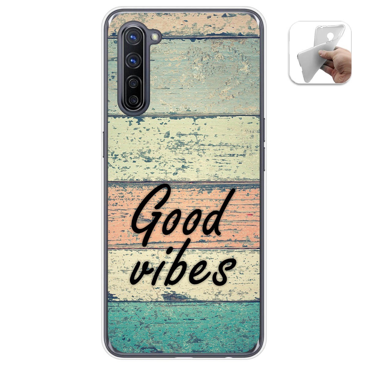 Funda Gel Tpu para Oppo Find X2 Lite diseño Madera 01 Dibujos