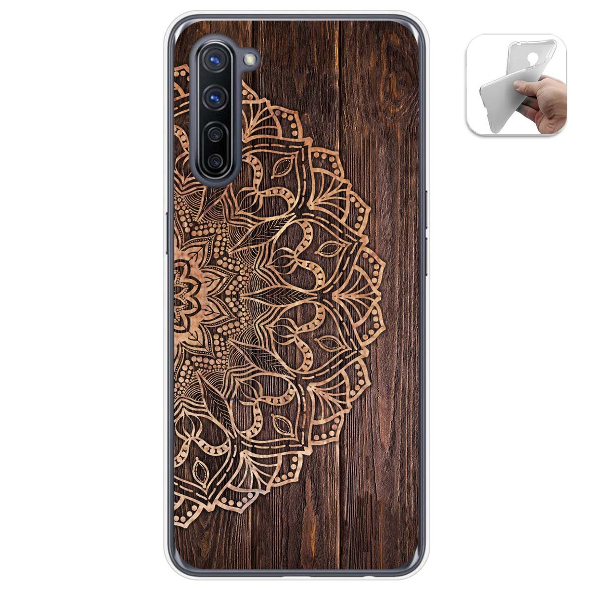 Funda Gel Tpu para Oppo Find X2 Lite diseño Madera 06 Dibujos