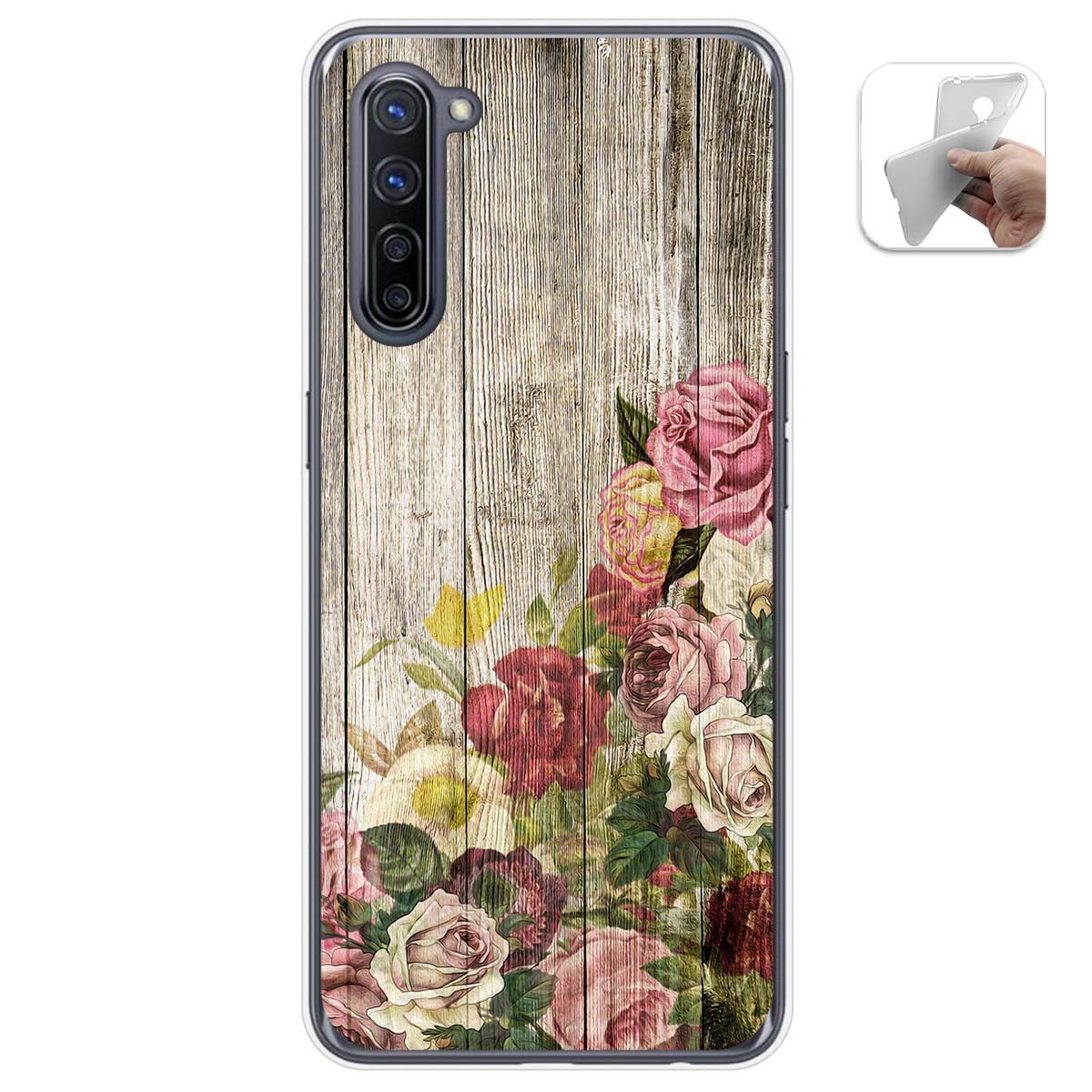 Funda Gel Tpu para Oppo Find X2 Lite diseño Madera 08 Dibujos
